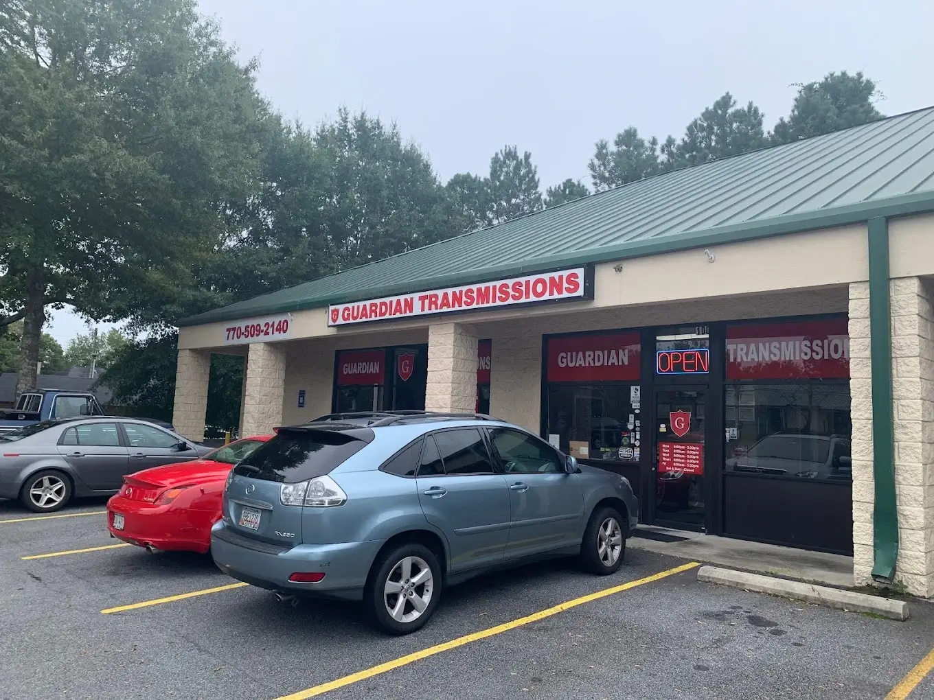 Exterior of Guardian Transmission office in Marietta, GA.
